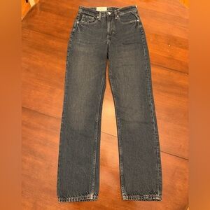 NWT H&M &Denim Dark Wash Straight Leg Jeans Size 4